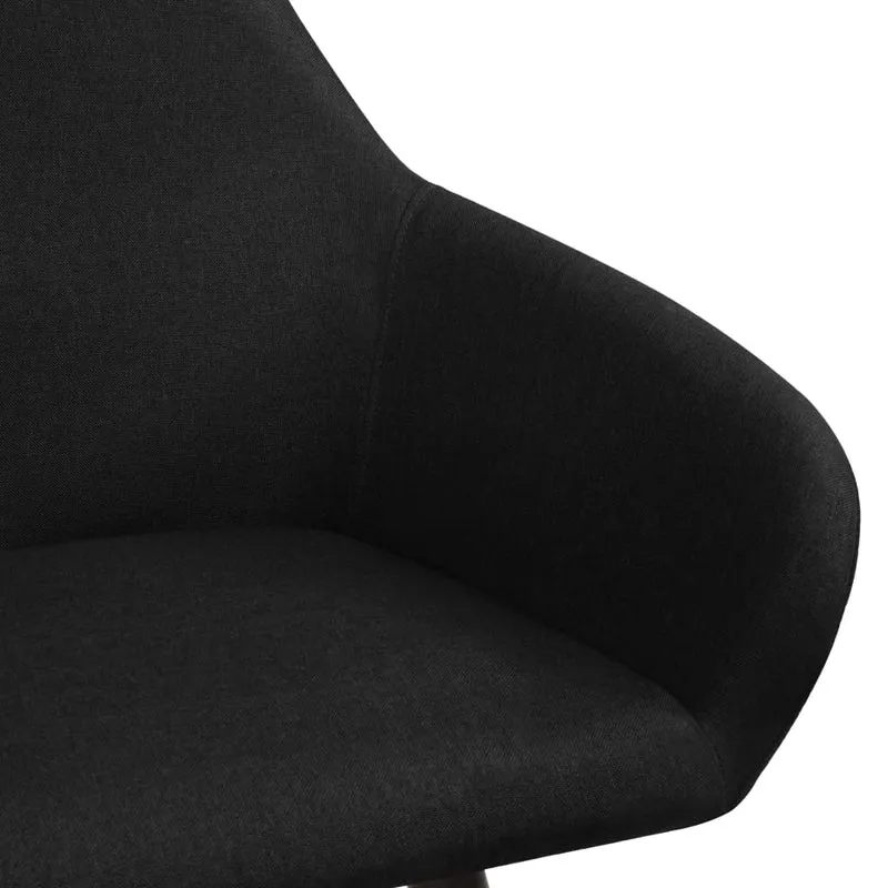 Lot de 2 chaises de salle à manger design moderne cuisine tissu noir CDS020867