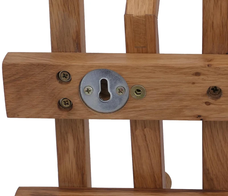 Lot de 3 panneaux de penderie murale quatre crochets en bois massif de chêne 04_0008800