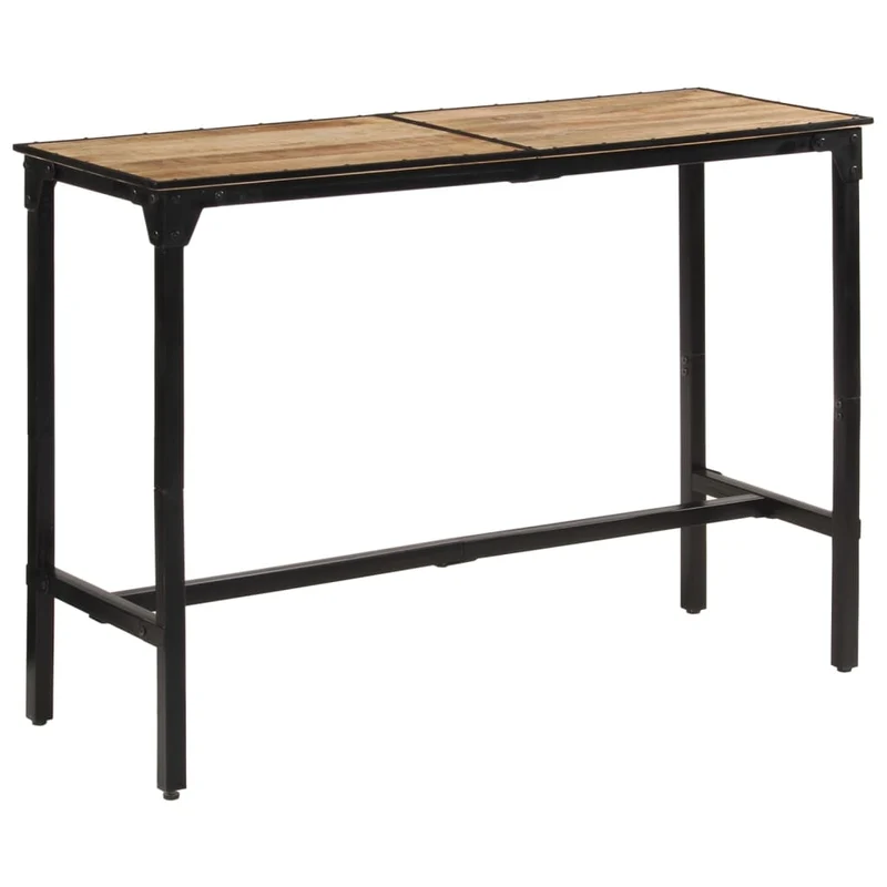 Table de bar hauteur 107 cm en bois de manguier et fer DEC029438