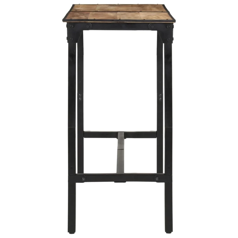 Table de bar hauteur 107 cm en bois de manguier et fer DEC029438