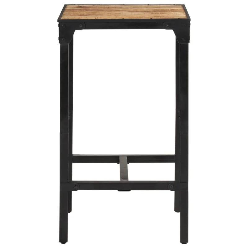 Table de bar 60 x 55 x 107 cm en bois de manguier massif e fer noir DEC029439