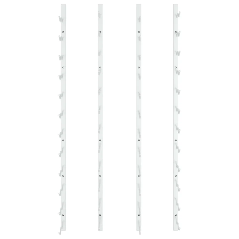 Set de 2 casiers range bouteilles étagère de rangement vin mural pour 24 bouteilles en fer blanc DEC024375