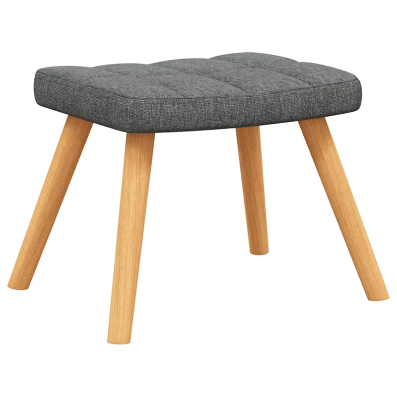 Fauteuil à bascule d'allaitement rembourré relax pour salon avec repose-pieds en tissu gris foncé DEC028876