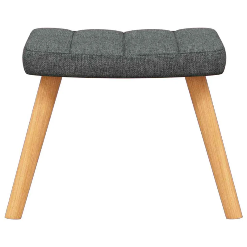 Fauteuil à bascule d'allaitement rembourré relax pour salon avec repose-pieds en tissu gris foncé DEC028876