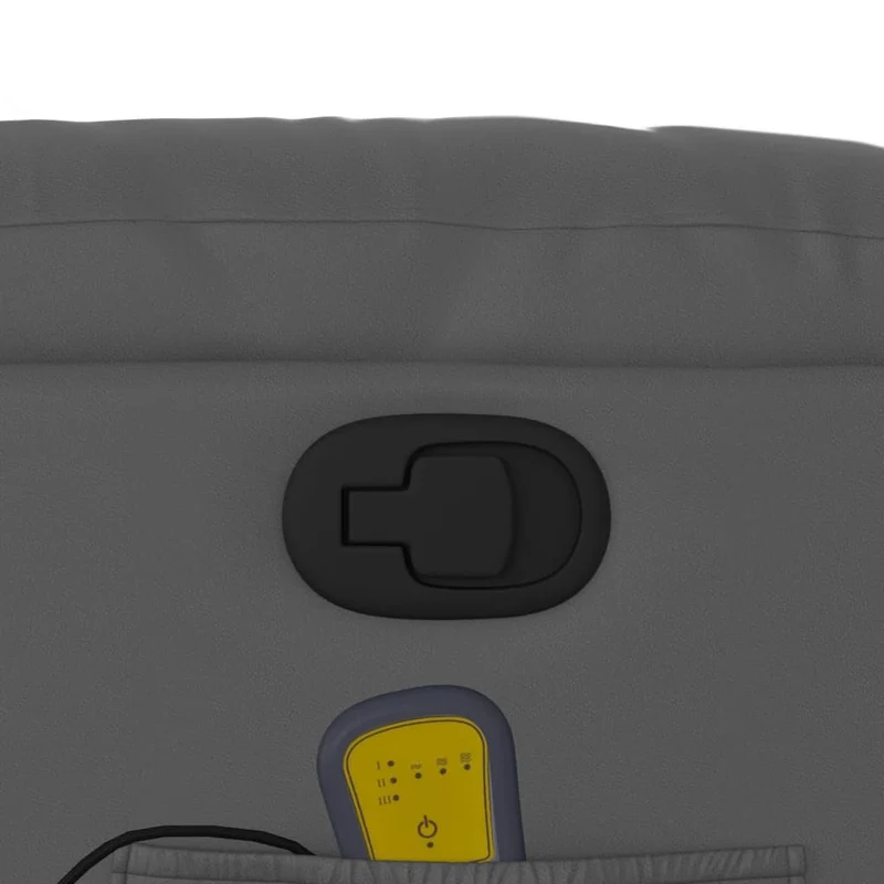 Fauteuil de relaxation TV fonction massage inclinable 6 points de massage en PVC gris DEC026975