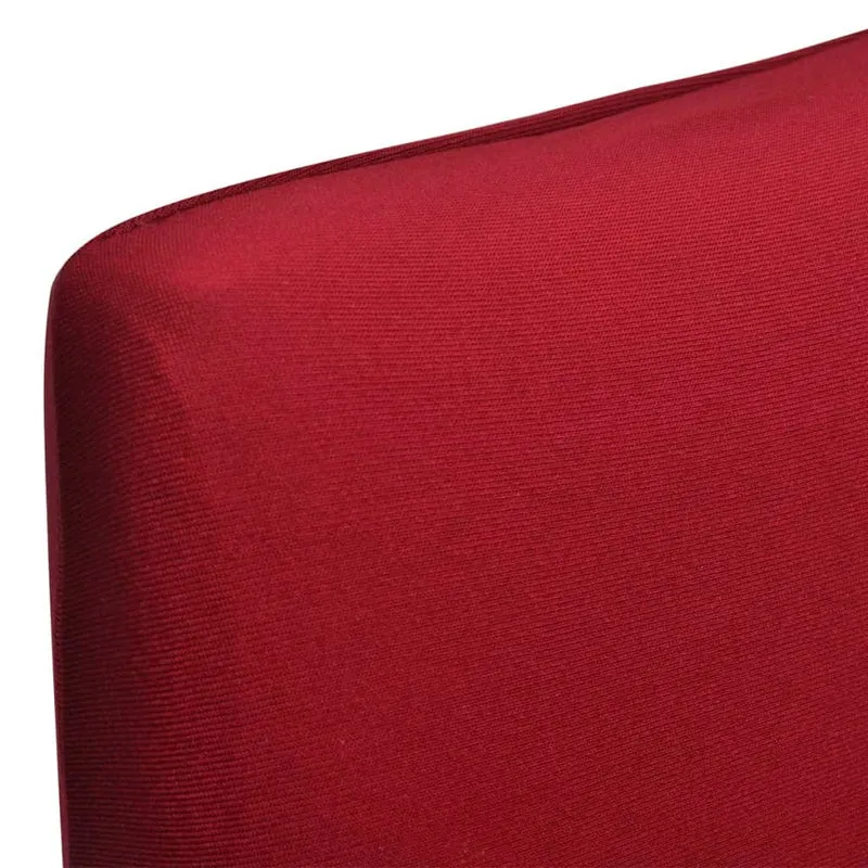 6 housses de chaise dos droit extensibles bordeaux DEC022289