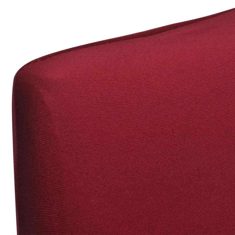 6 housses de chaise dos droit extensibles bordeaux DEC022289