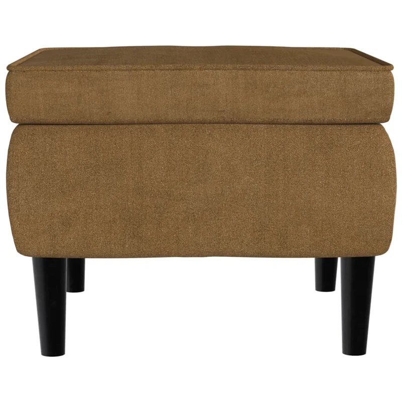 Fauteuil relax extra confort avec rebords latérals et repose-pieds en velours marron DEC028695