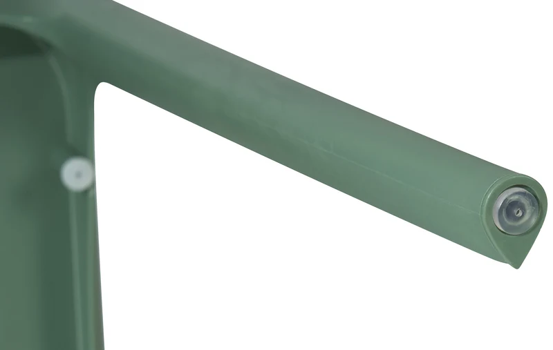 Lot de 2 chaises de jardin empilables en polypropylène vert olive résistantes aux UV et aux intempéries 10_0007916