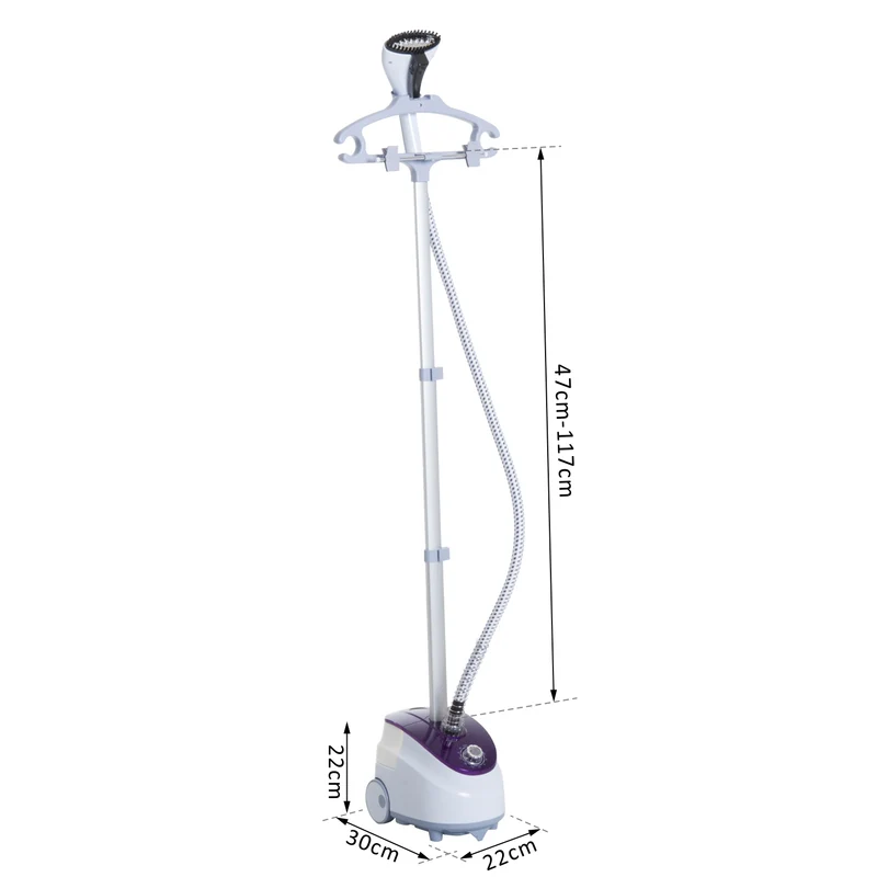 Défroisseur vapeur vertical vêtements 22 x 30 x 22 cm 55 min autonomie 11 réglages moderne épuré en plastique blanc 21_0005953