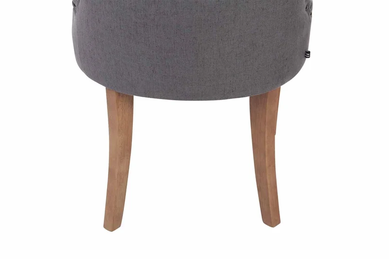 Chaise de salle à manger bureau ou coiffeuse capitonné en tissu gris foncé FAL10057