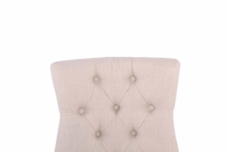 Chaise de salle à manger bureau ou coiffeuse capitonné en tissu crème FAL10059