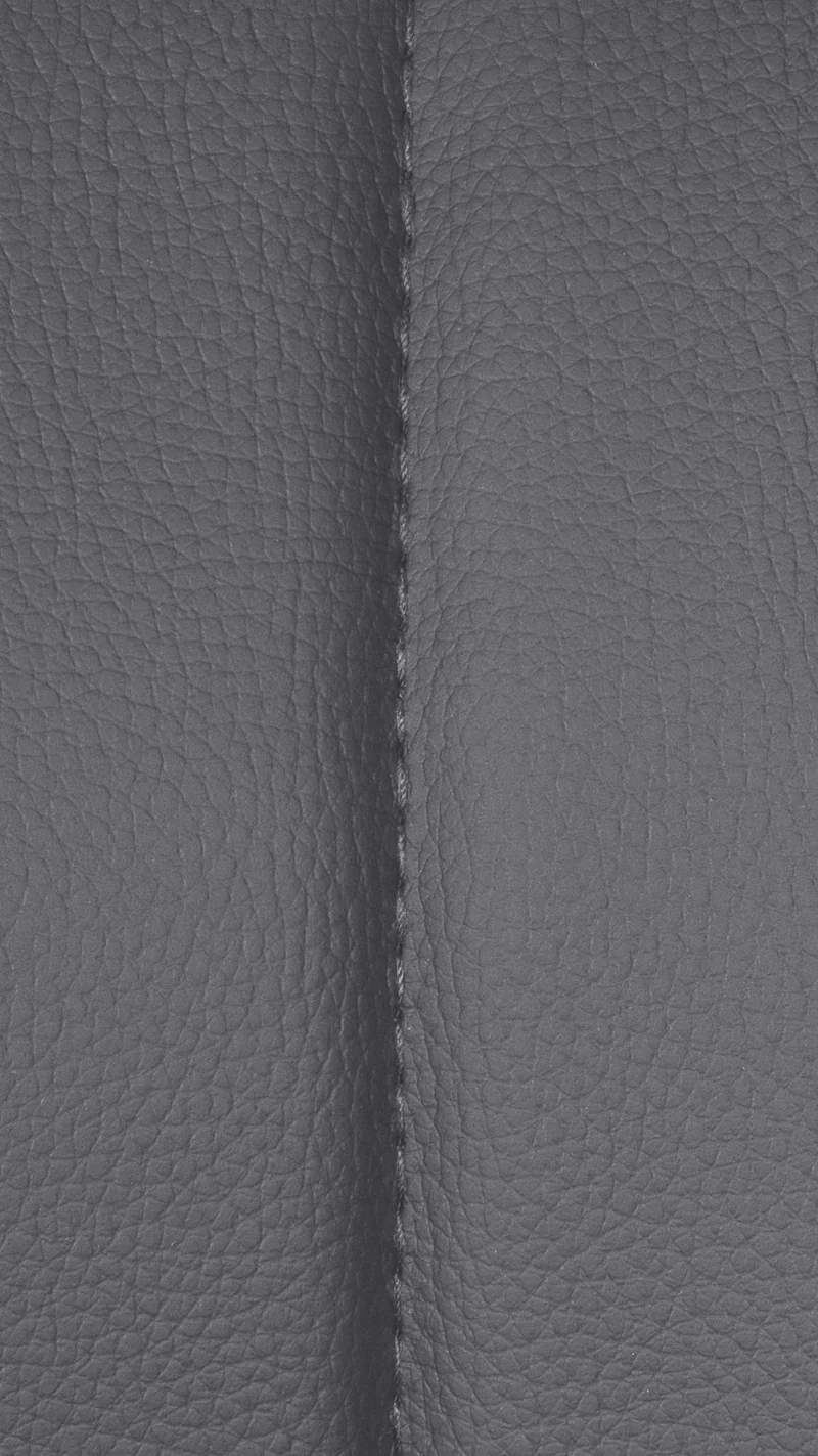 Tabouret de bar x1 avec repose-pieds pivotant et réglable en similicuir gris et métal blanc 10_0006328
