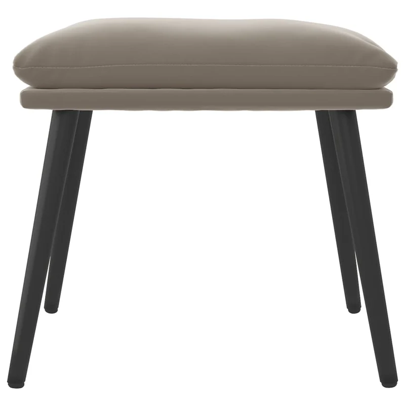 Repose-pieds tabouret 45 x 29,5 x 35 cm velours gris DEC030219