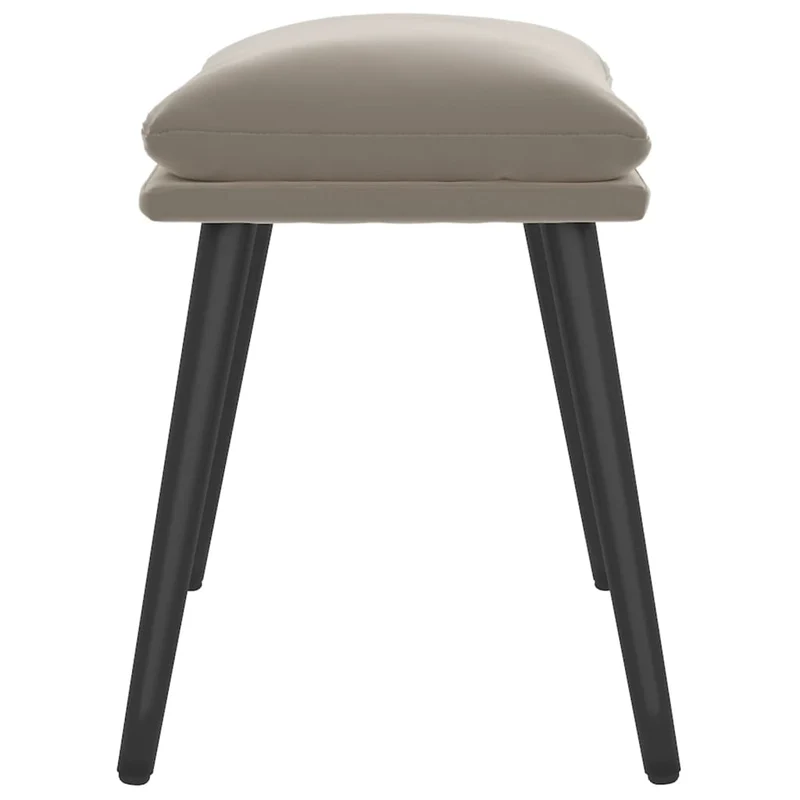 Repose-pieds tabouret 45 x 29,5 x 35 cm velours gris DEC030219