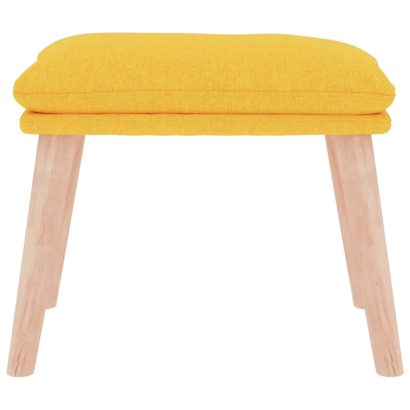 Repose-pieds tabouret 45 x 29,5 x 35 cm tissu jaune DEC030379