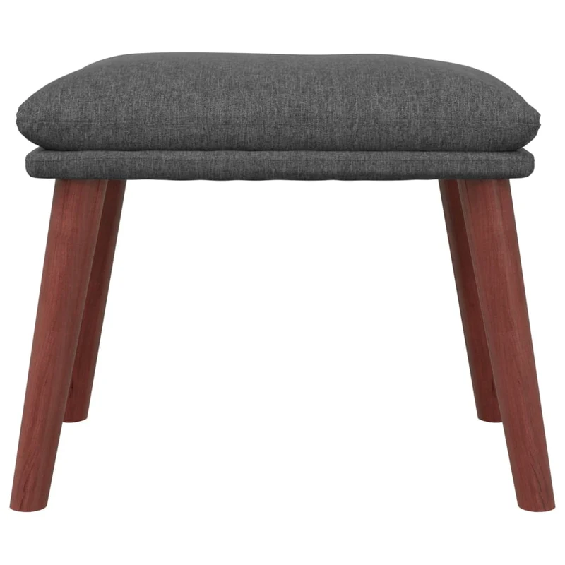 Repose-pieds tabouret 45 x 29,5 x 35 cm tissu gris DEC030281