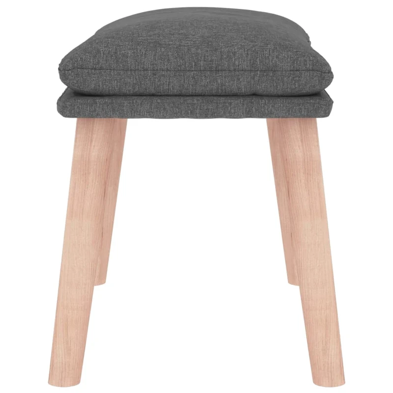 Repose-pieds tabouret 45 x 29,5 x 35 cm tissu gris DEC030207