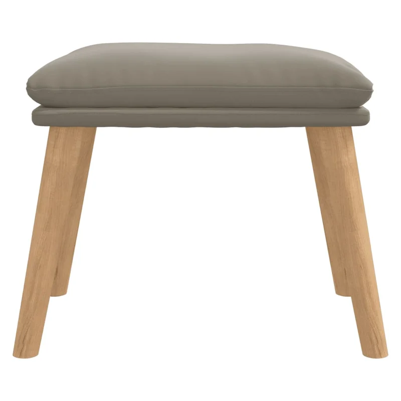 Repose-pieds tabouret 45 x 29,5 x 35 cm en velours gris DEC030217