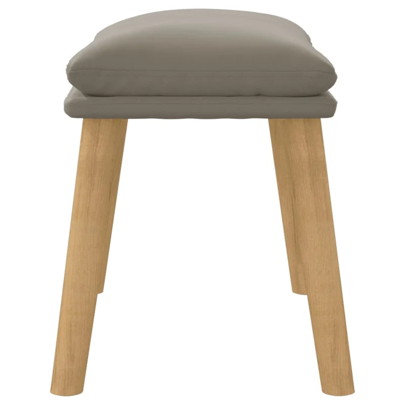 Repose-pieds tabouret 45 x 29,5 x 35 cm en velours gris DEC030217