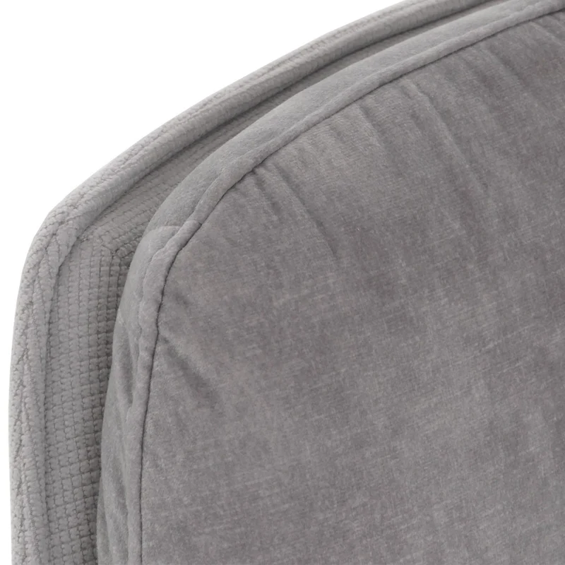 Lot de 6 chaises de salle à manger pivotantes 180° avec retour automatique tissu polyester gris métal noir 04_0007791