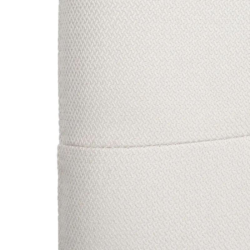 Lot de 2 chaises de salle à manger luge rembourrées tissu crème beige acier inoxydable brossé 04_0007355