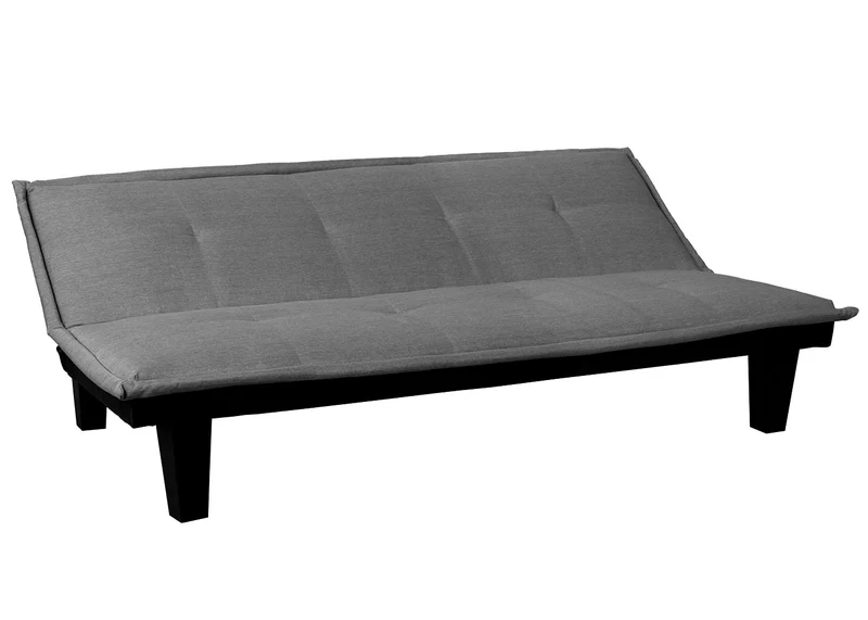 Canapé convertible 3 places avec dossier réglable fonction lit tissu gris foncé 04_0011169