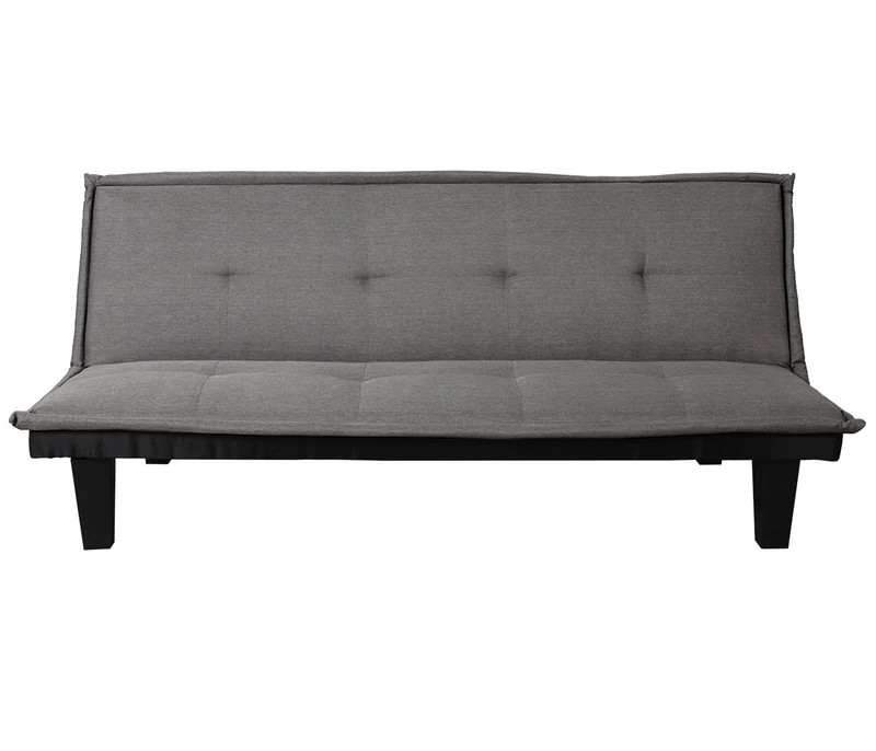 Canapé convertible 3 places avec dossier réglable fonction lit tissu gris foncé 04_0011169