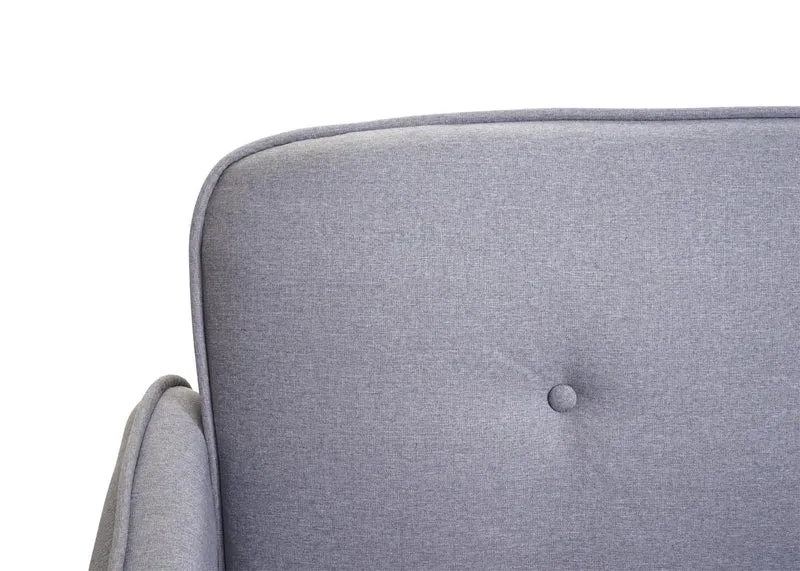 Canapé convertible 3 places avec dossier réglable 185 cm tissu polyester gris 04_0010692