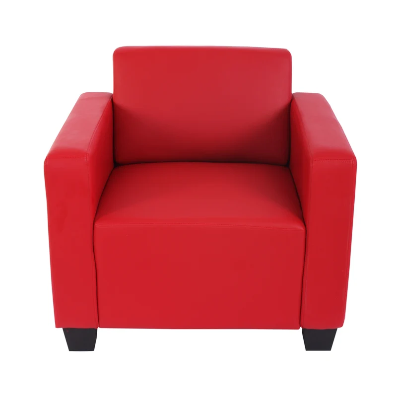 Fauteuil lounge design 76x82x72 cm similicuir polyuréthane rouge 04_0011522