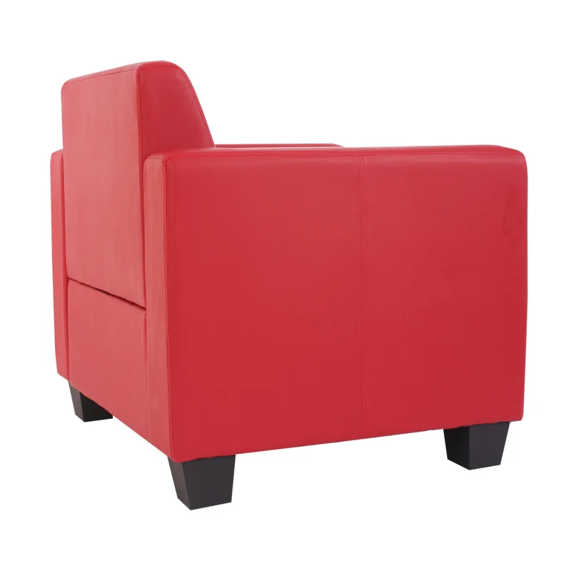 Fauteuil lounge design 76x82x72 cm similicuir polyuréthane rouge 04_0011522