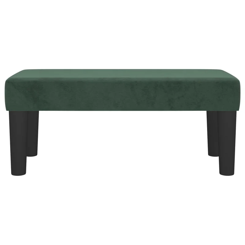 Banquette banc bout de lit 70 x 30 x 30 cm velours vert DEC024689