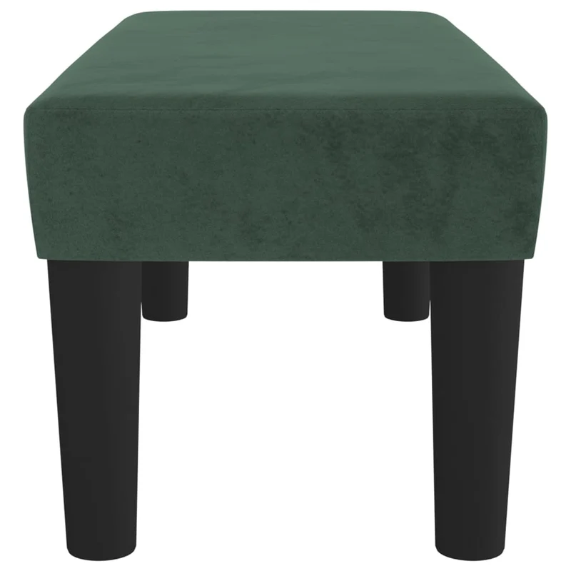 Banquette banc bout de lit 70 x 30 x 30 cm velours vert DEC024689