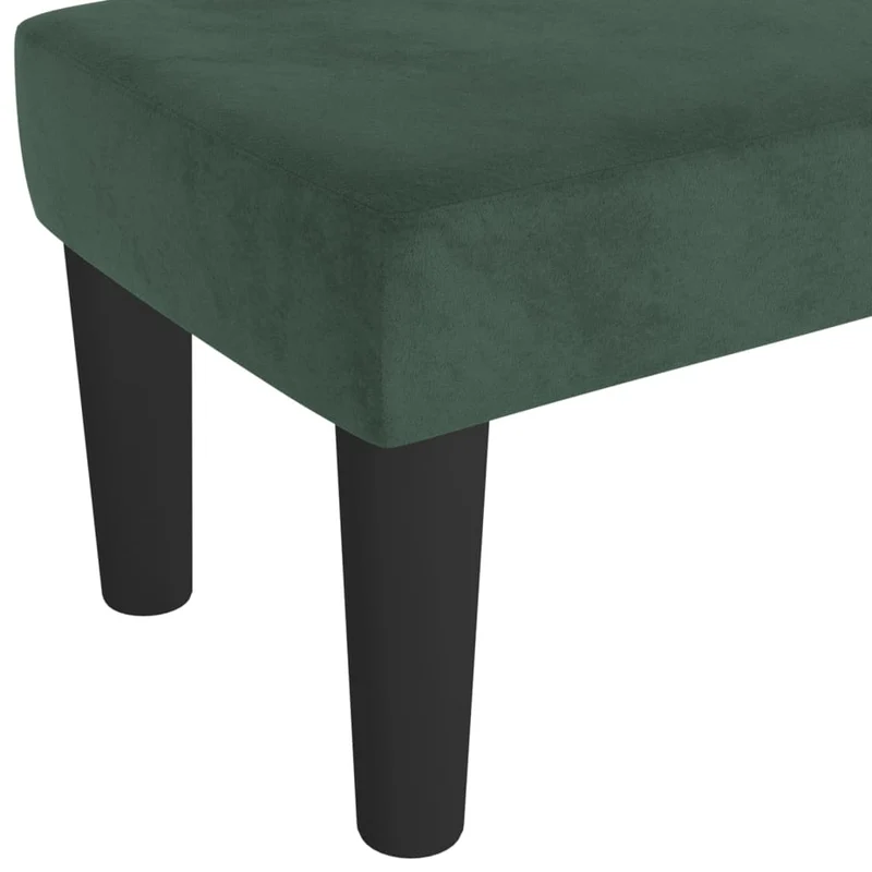 Banquette banc bout de lit 70 x 30 x 30 cm velours vert DEC024689