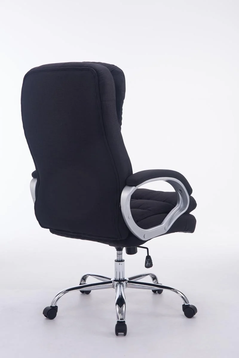 Fauteuil de bureau sur roulettes mécanisme de bascule intégré charge maximale 235 kg en tissu noir cadre métal 10_0006909
