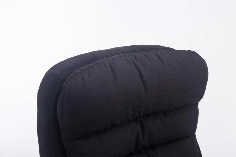 Fauteuil de bureau sur roulettes mécanisme de bascule intégré charge maximale 235 kg en tissu noir cadre métal 10_0006909