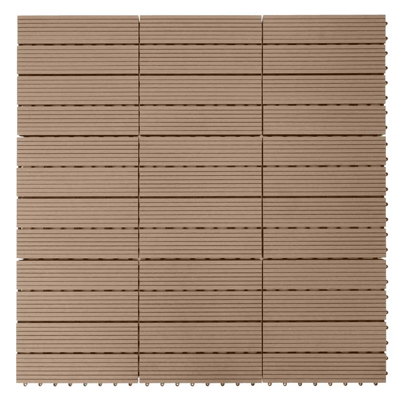 Dalles de terrasse x11 aspect bois en WPC 30x30cm clipsable 1m² balcon jardin extérieur 04_0005500
