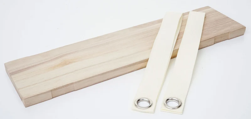 Étagère murale suspendue 27x50cm en bois clair aspect vintage 04_0005187