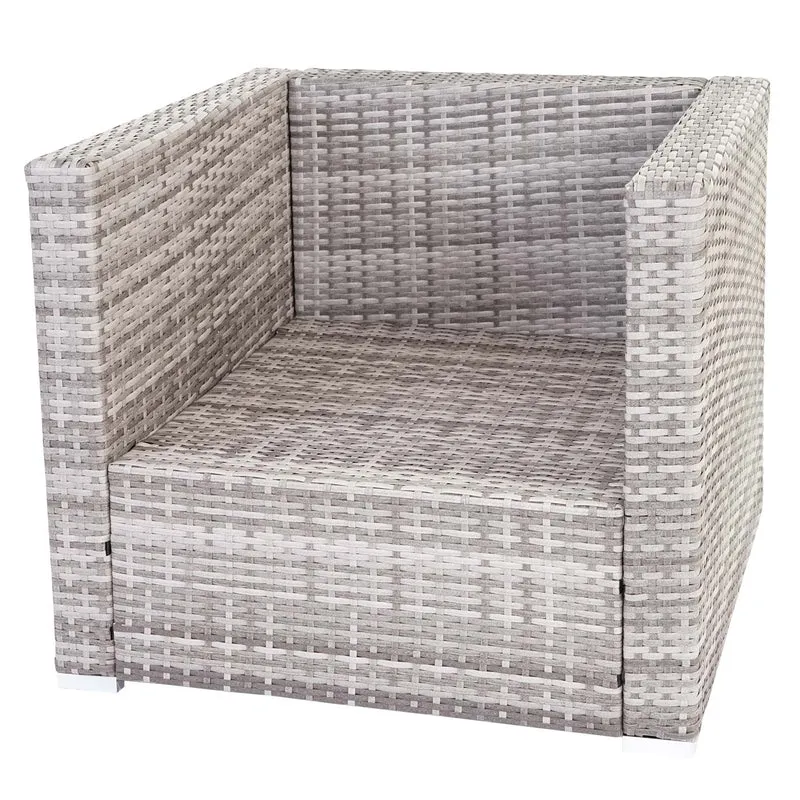 Salon de jardin en polyrotin pour jardin terrasse balcon avec fauteuils canapé table gris coussin crème 04_0004179