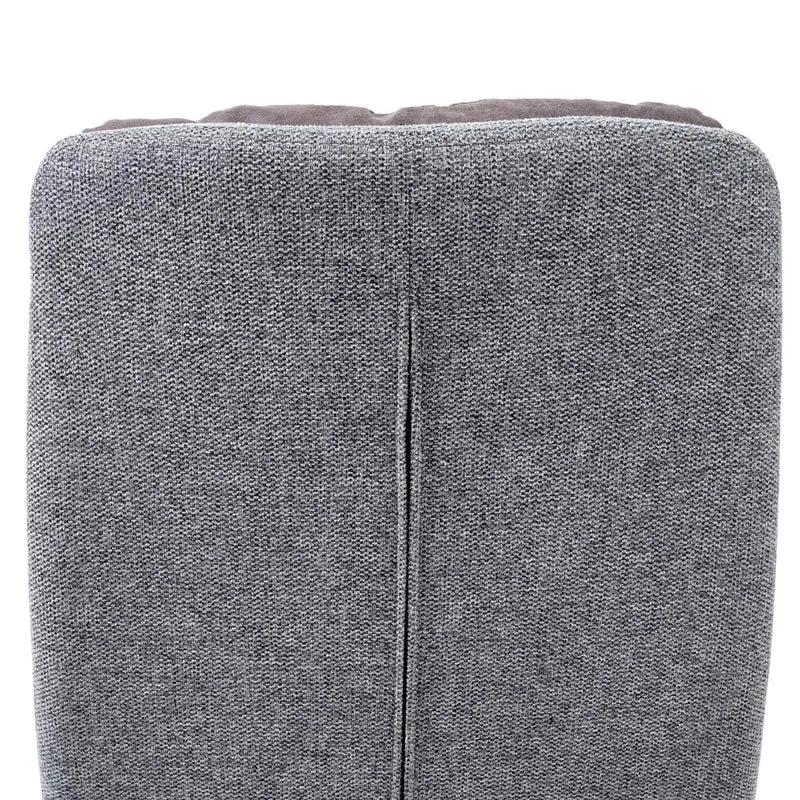 Chaise de salle à manger fauteuil lounge confortable rotative en tissu gris clair 04_0002247