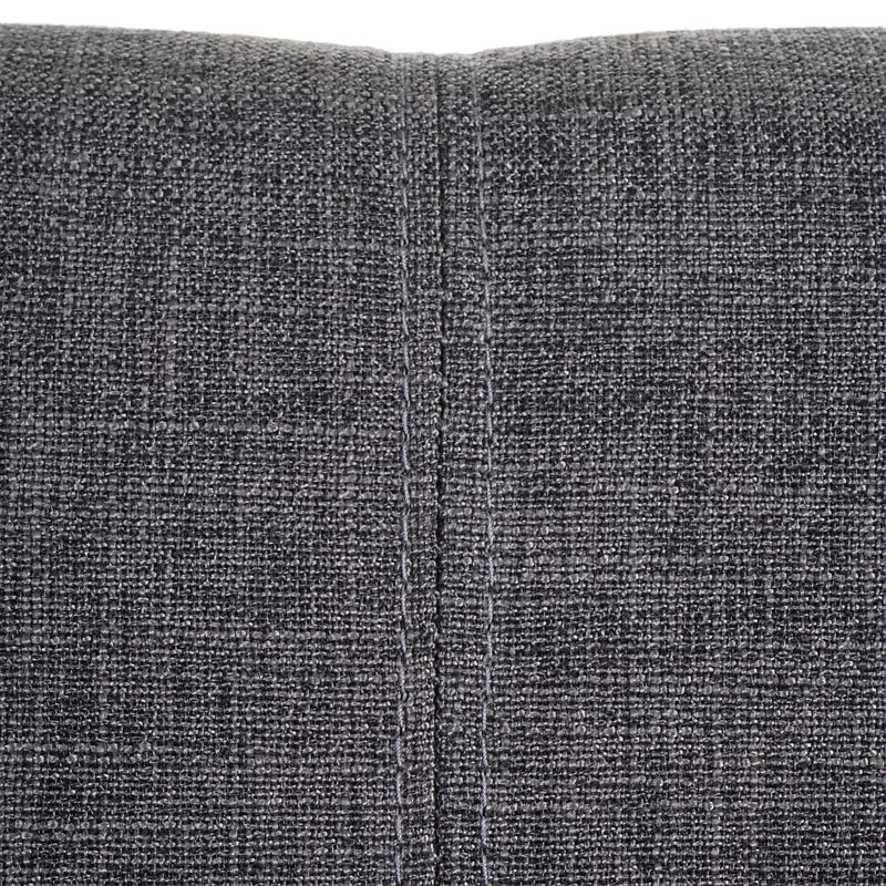 Chaise de salle à manger bureau visiteur sans roulette design rétro en tissu gris pied en métal 04_0002157