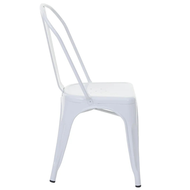 Chaise de salle à manger style industriel factory métal blanc 04_0002026