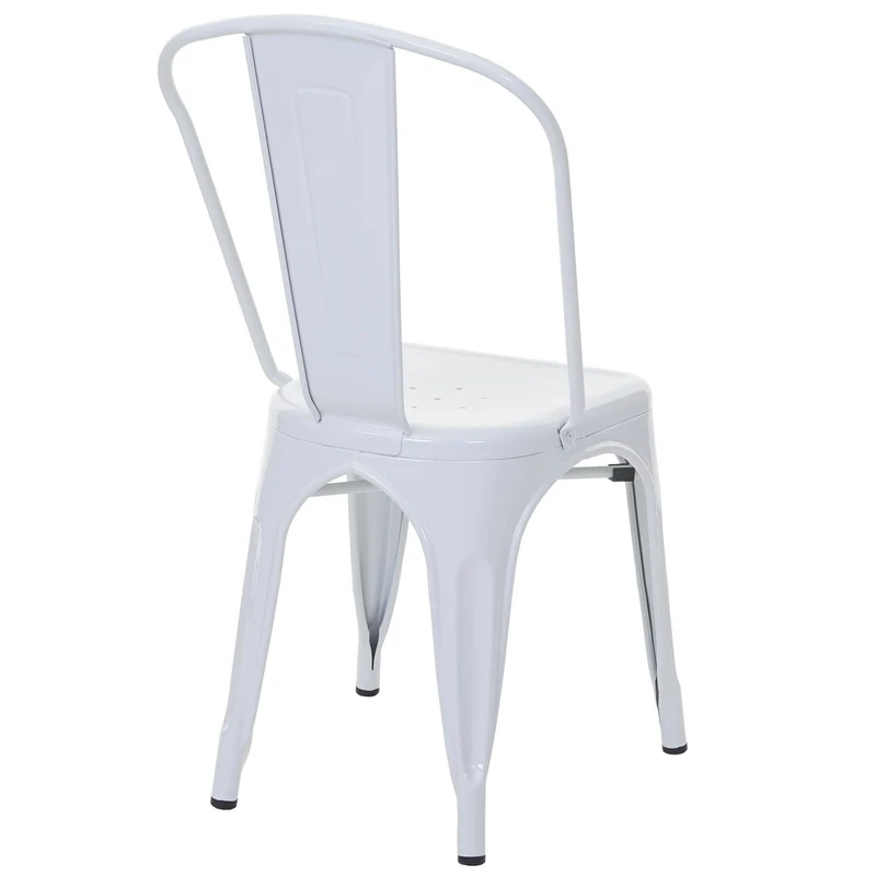 Chaise de salle à manger style industriel factory métal blanc 04_0002026