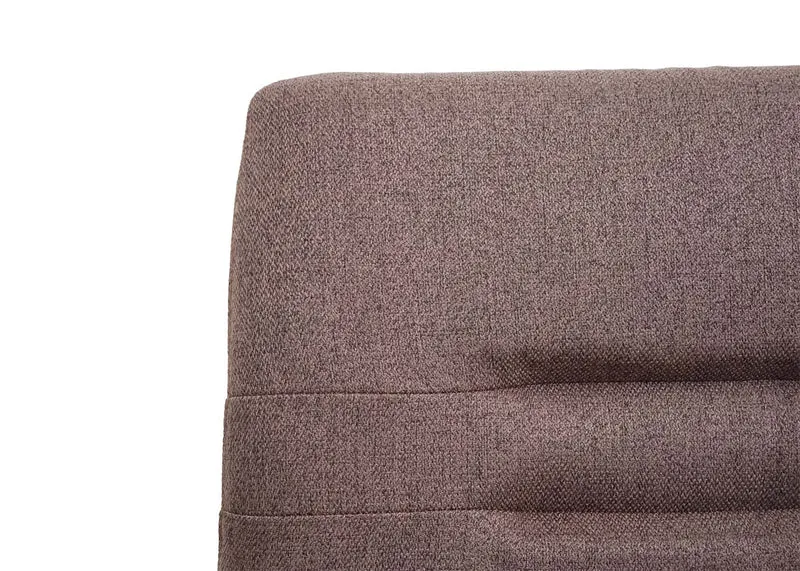 Chaise de salle à manger cuisine en tissu marron et acier inoxydable coutures décoratives 04_0002267