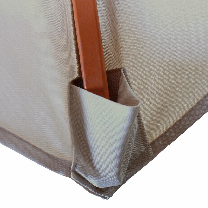 Parasol de jardin Ø 3m polyester/bois crème 04_0003823