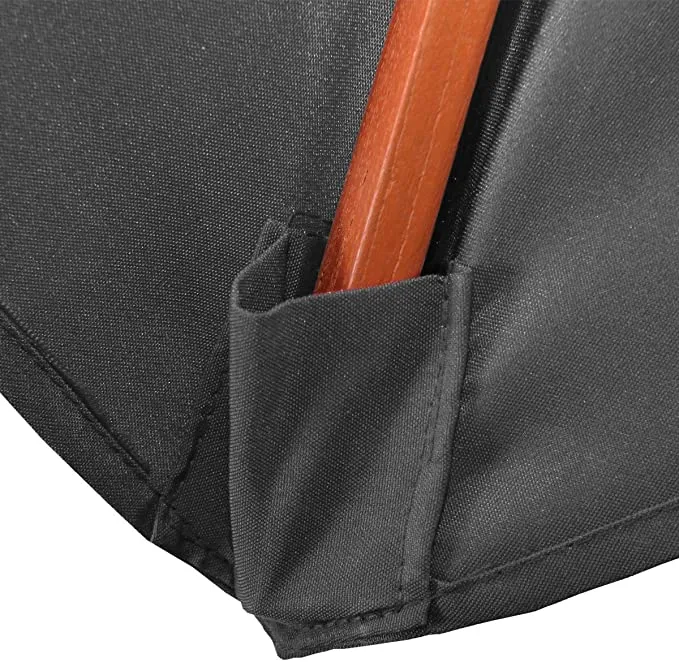 Parasol de jardin Ø 3m polyester/bois anthracite 04_0003813