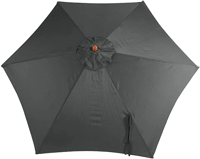 Parasol de jardin Ø 3m polyester/bois anthracite 04_0003813