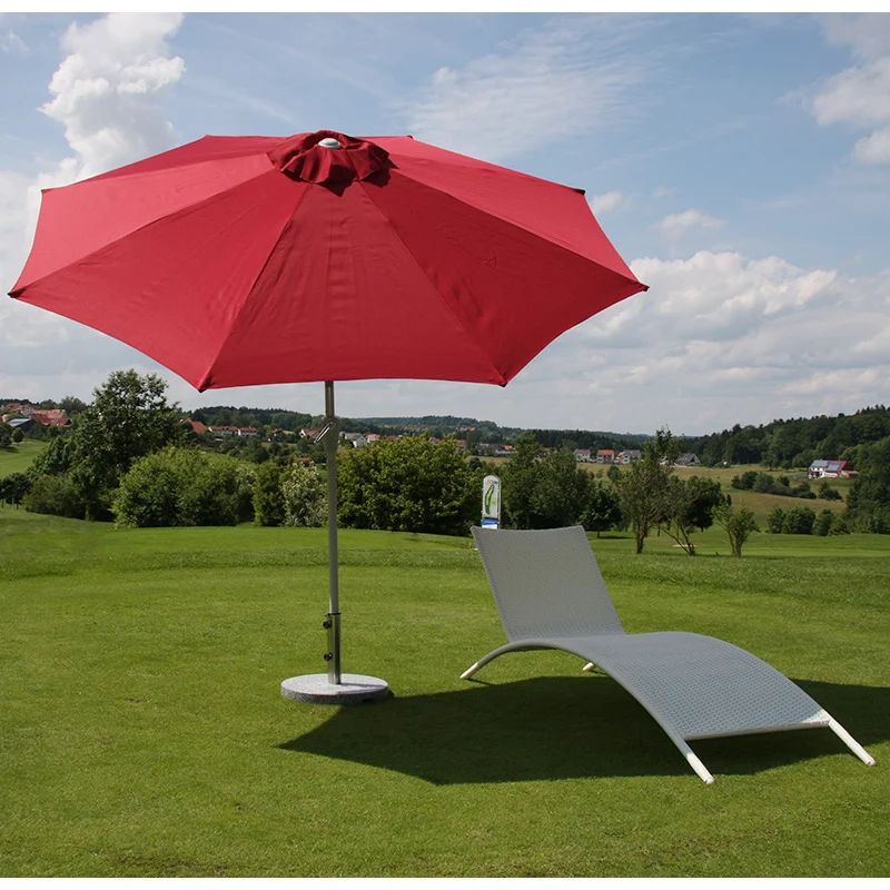 Parasol de jardin Ø 3m inclinable polyester/aluminium 5kg rouge 04_0003888