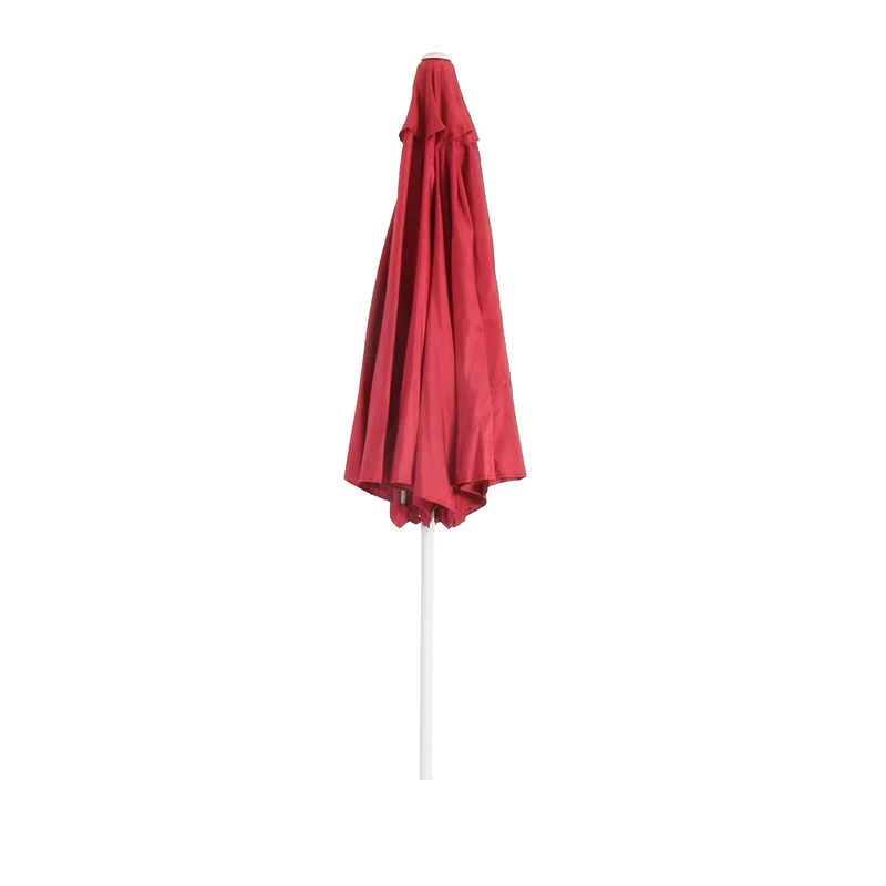 Parasol de jardin Ø 3m inclinable polyester/aluminium 5kg rouge 04_0003888