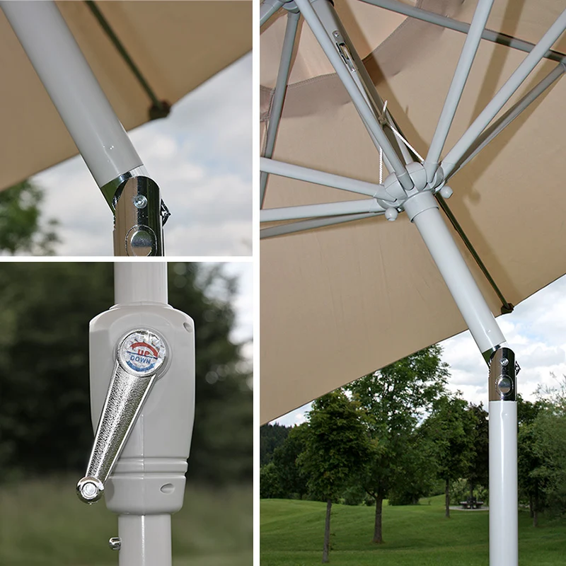 Parasol de jardin Ø 3m inclinable polyester/aluminium 5kg anthracite 04_0003885